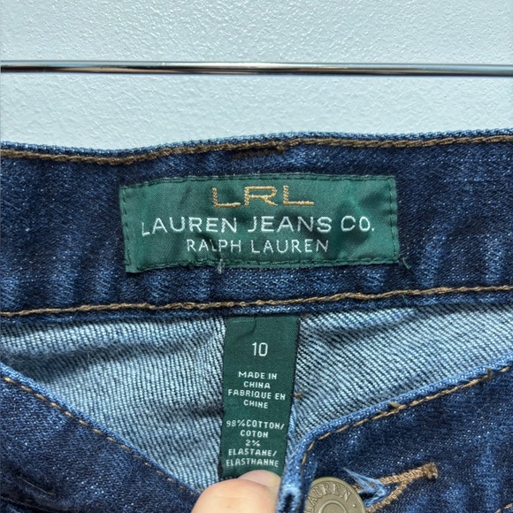 Lauren Ralph Lauren-LRL-Women's Dark Wash Slight Bootcut Blue Jeans Size 10‎ - Picture 4 of 8